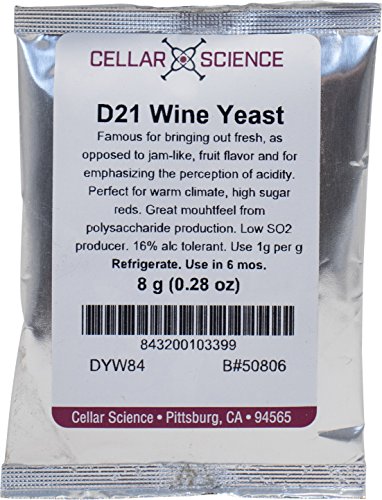 Trockenweinhefe D21 (8 g) von CellarScience