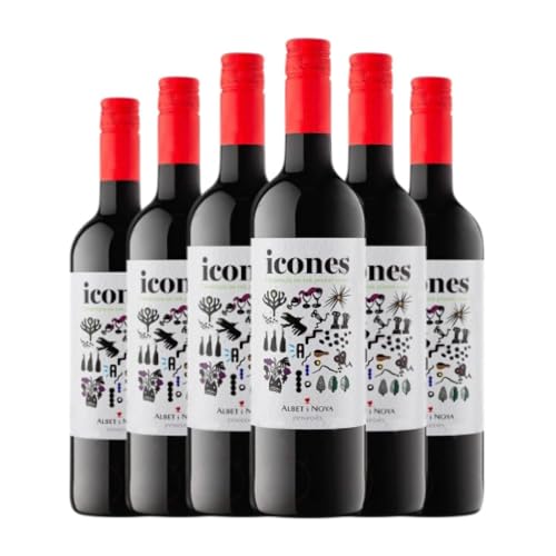 Albet i Noya Icones Tinto Penedès Jung 75 cl Rotwein (Karton mit 6 Flaschen von 75 cl) von Celler Albet i Noya