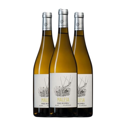 Mas Romeu Malesa Blanc Chardonnay Empordà 75 cl Weißwein (Karton mit 3 Flaschen von 75 cl) von Celler Mas Romeu