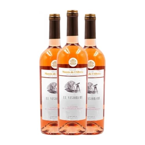 Celler Massis de l'Albera El Visionari Grenache Tintorera Empordà Jung 75 cl Rosé-Wein (Karton mit 3 Flaschen von 75 cl) von Celler Massis de l'Albera