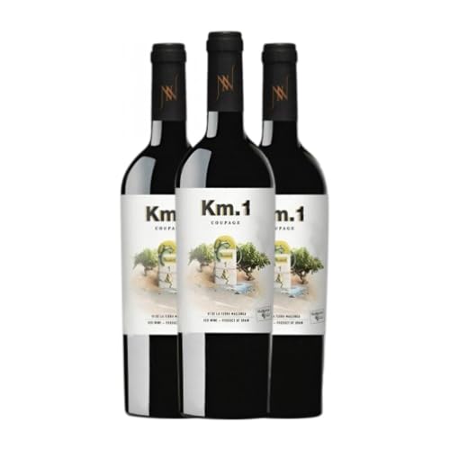 Tianna Negre Km 1 Negre Vi de la Terra de Mallorca Jung 75 cl Rotwein (Karton mit 3 Flaschen von 75 cl) von Celler Tianna Negre