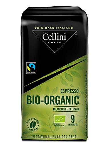 Cellini Caffè Bio Fairtrade Espresso Macinato gemahlen, 10er Pack (10 x 250 g), 100% Bio-Arabica von Cellini