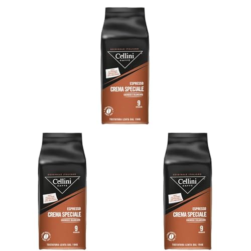 Cellini Crema Speciale Ganze Bohne, 1000 g, 3er Pack (1 x 1 kg) von Cellini