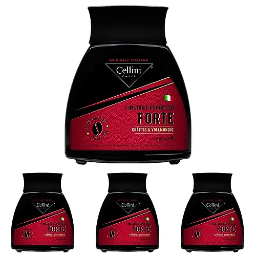 Cellini Instant-Espresso Forte Glas (1 x 100 g) (Packung mit 4) von Cellini