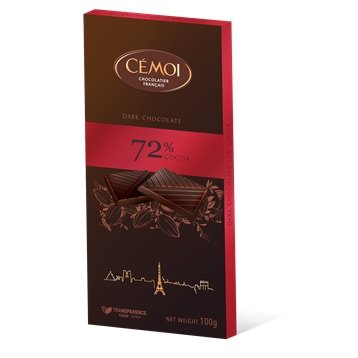 Cémoi - Schokoladentafel 'Zartbitter' mit 72% Kakao (100g) von Cemoi