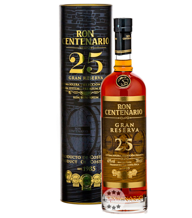 Ron Centenario 25 Gran Reserva Rum (40 % Vol., 0,7 Liter) von Centenario Ron