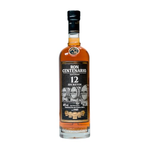 Centenario Ron Centenario 12 Secretos | In ausgewählten Eichenfässern aus den High- und Lowlands geruht | Ausgezeichnet mit der Goldmedaille bei der Tokyo Whisky & Spirits Competition | 700ml von Centenario