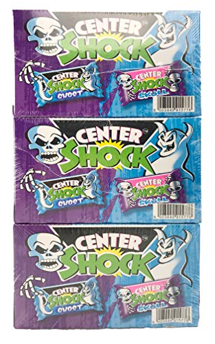 Center Shock Scary Mix: 3 Boxen mit 100 Kaugummis, extra-sauer, Zufallsgeschmack von Center