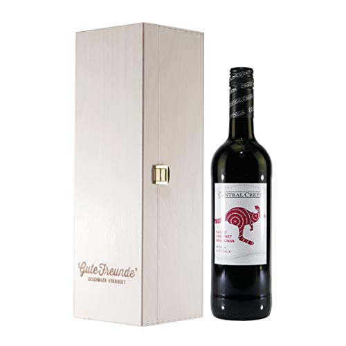 Central Creek Shiraz Cabernet Sauvignon Rotwein mit Geschenk-Holzkiste von Central Creek