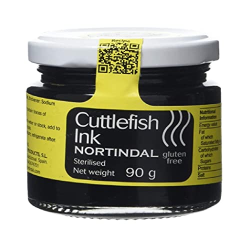 Nortindal Tintenfischtinte 90g - Perfekt für Schwarze Paella-Reisgerichte - Hochwertige Tinte de Calamar für Authentische Paella - Ideal für Feinschmecker und Küchenchefs von Cerro