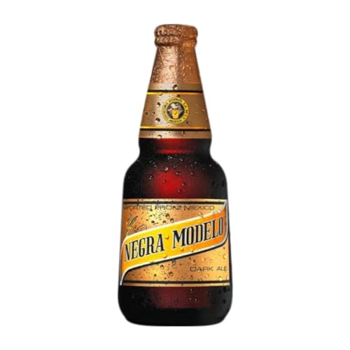 Bier 24 Einheiten Box Modelo Corona Negra Drittel-Liter-Flasche 33 cl von Cervezas Modelo Corona