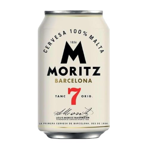 Bier 24 Einheiten Box Moritz 7 Alu-Dose 33 cl von Cervezas Moritz