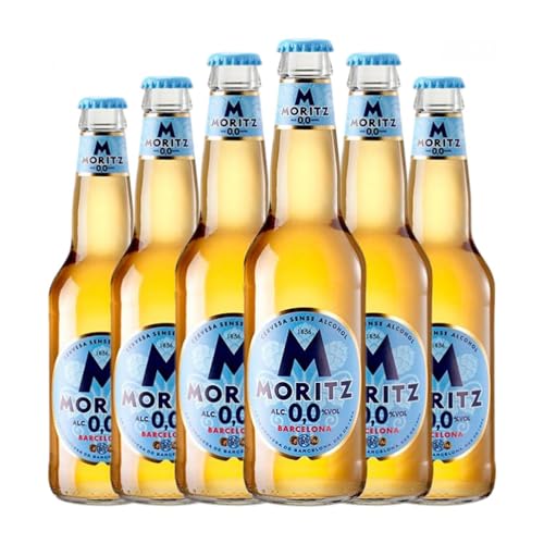 Bier Moritz Aigua de Moritz Drittel-Liter-Flasche 33 cl (Schachtel mit 6 Drittel-Liter-Flasche von 33 cl) von Cervezas Moritz