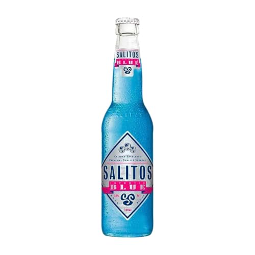 Bier 24 Einheiten Box Salitos Blue Drittel-Liter-Flasche 33 cl von Cervezas Salitos