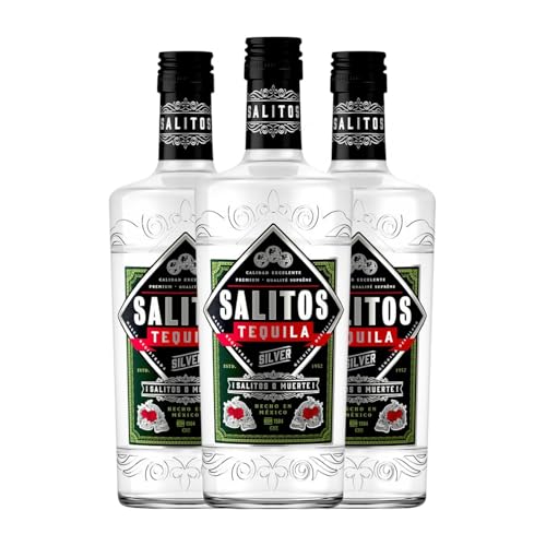 Tequila Salitos Silver 70 cl (Karton mit 3 Flaschen von 70 cl) von Cervezas Salitos