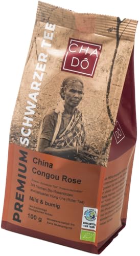 Premium Congou Rose Schwarztee WFTO 2 x 75 gr von Cha Dô