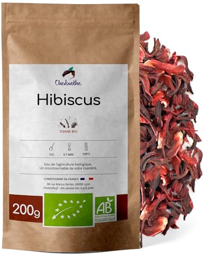 BIO Hibiskusblüten geschnitten Tee 200g - Hibiskustee, Bissap, Karkade von Chabiothé