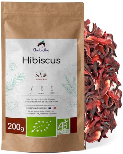 BIO Hibiskusblüten geschnitten Tee 200g - Hibiskustee, Bissap, Karkade von Chabiothé