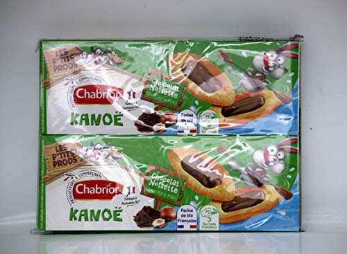 Chabrior Kanoe, Eierkekse mit Schokoladenpulver und Haselnussbelag aus Frankreich 2x120g. von Chabrior