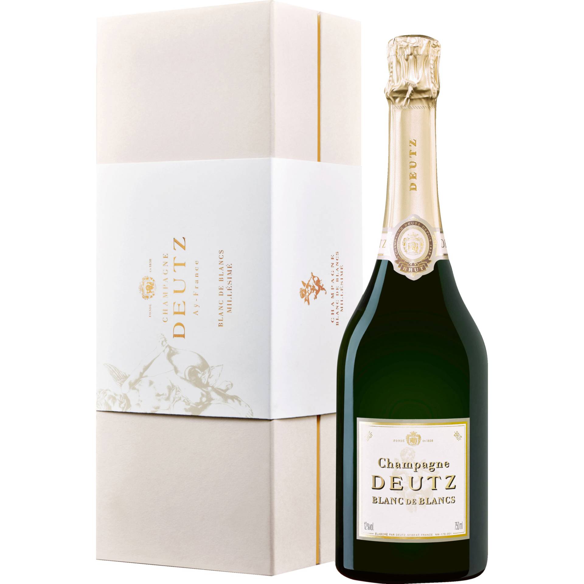Champagne Deutz Blanc de Blancs, Brut, Blanc de Blancs, Champagne AC, Geschenketui, Champagne, 2018, Schaumwein von Champagne Deutz, Ay, France