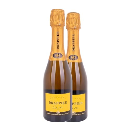 Drappier Carte d'Or Brut Champagne Halbe Flasche 37 cl Weißer Sekt (Karton mit 2 Halbe Flasche von 37 cl) von Champagne Drappier