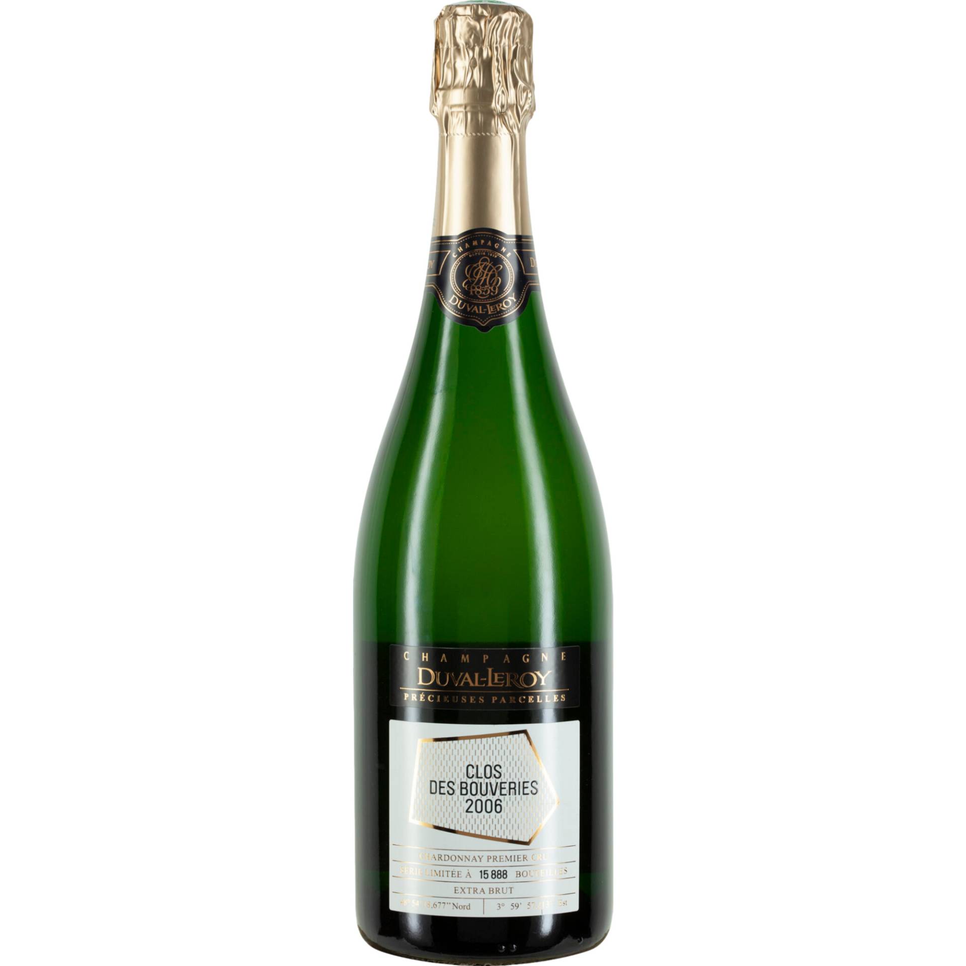 Champagne Précieuses Parcelles Premier Cru, Extra Brut, Champagne AC, Champagne, 2006, Schaumwein von Champagne Duval-Leroy, 69 Avenue de Bammental, F - 51130 Vertus