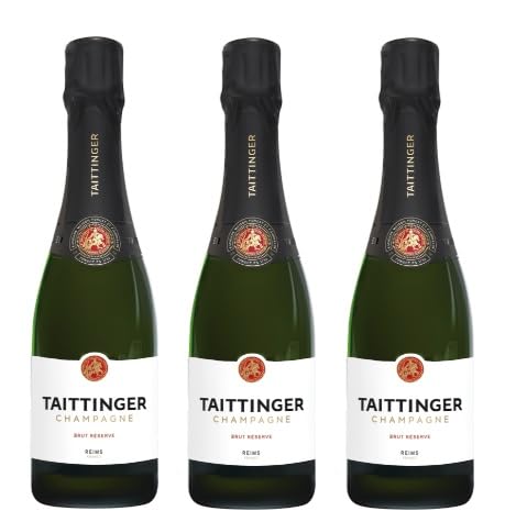 3x 0,375l - Taittinger - Brut Réserve - HALBE - Champagne A.O.P. - Frankreich - Schaumwein brut von Champagne Taittinger