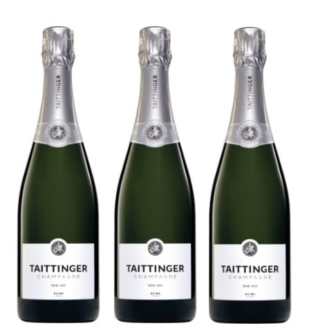 3x 0,75l - Taittinger - demi-sec - Champagne A.O.P. - Frankreich - Schaumwein demi-sec von Champagne Taittinger