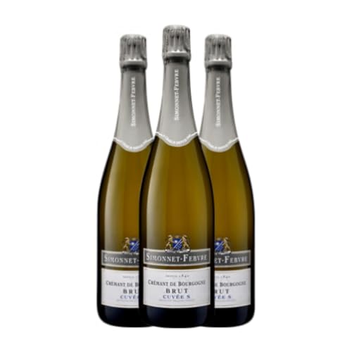 Taittinger Simonnet-Febvre Cuvée Brut Crémant de Bourgogne 75 cl Weißer Sekt (Karton mit 3 Flaschen von 75 cl) von Champagne Taittinger