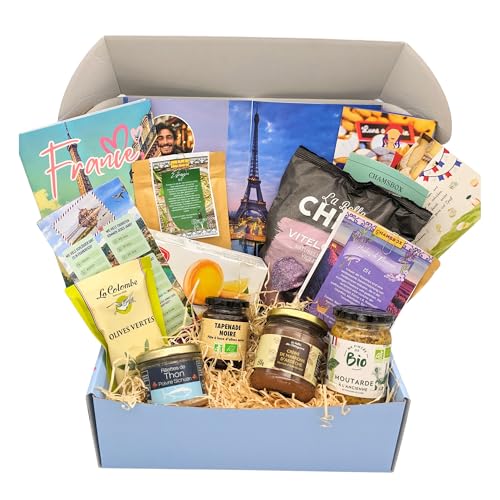 [ Chamsbox ] Frankreichbox I Geschenkkorb Frankreich I Frankreich Kochbox I Gourmet Box I Französische Lebensmittel I Geschenk Frankreich von Chamsbox