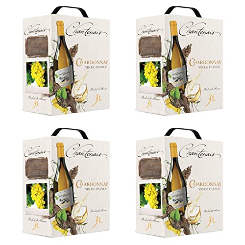 Chantenais Chardonnay Weißwein trocken Vin de France Bag-in-Box - Aus dem Süden von Frankreich (4x 3L) von Chantenais