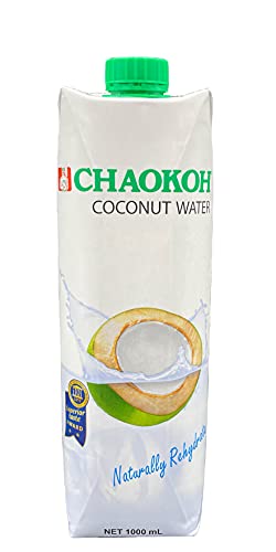 Chaokoh Kokosnusswasser, 100% natürliches Kokoswasser aus Thailand, 12 Tetra Packs a 1L, 12 Liter (12 x 1 L) von Chaokoh