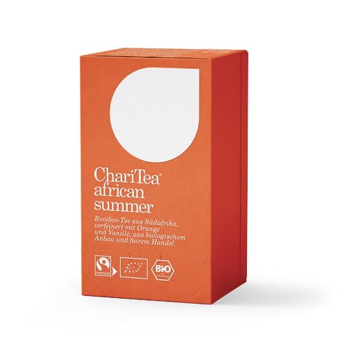 ChariTea African Summer in Beutel - 20 Teebeutel je Packung - Bio Rooibos Tee - Fair Trade, Vegan von ChariTea