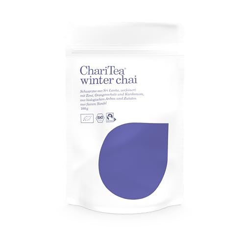 ChariTea Winter Chai 100g - Bio Chai Tee mit Schwarztee, Zimt, Organgenschale, etc. - Loser Bio Tee - Fair Trade, Vegan von ChariTea