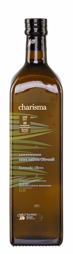 Charisma Olivenöl 1 Liter | Extra nativ | 100% Koroneiki Olive | Kaltgepresst | Vassilakis Estate Olivenöl aus Kreta von Gut Vassilakis