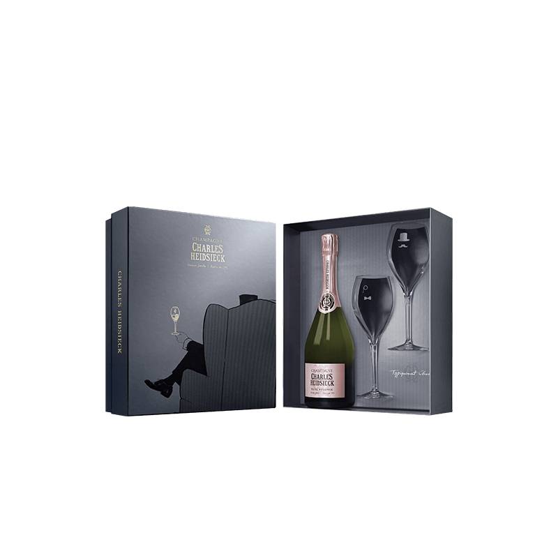 Charles Heidsieck : Coffret Rosé Réserve + 2 Flûtes von Charles Heidsieck