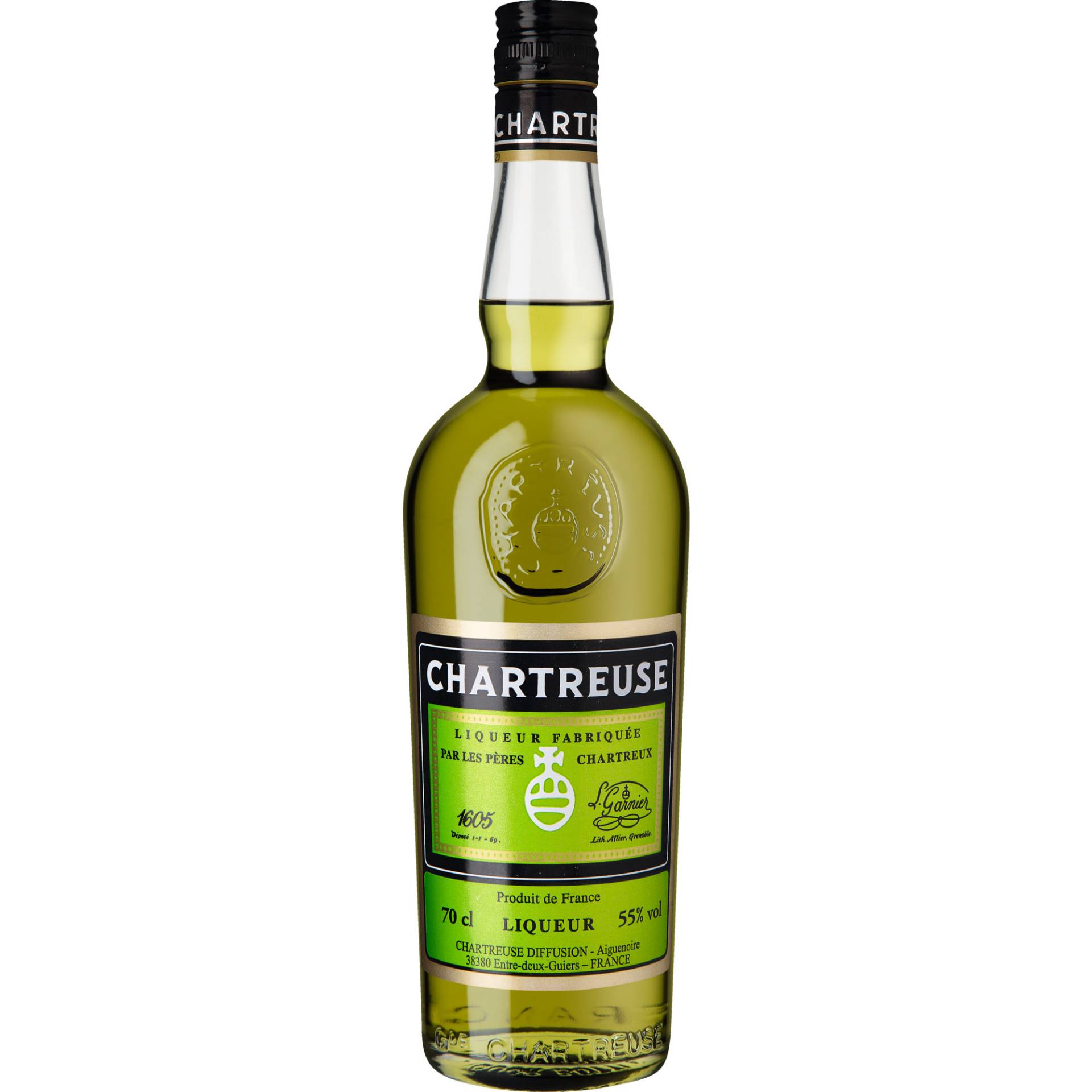 Chartreuse Verte Liqueur aux Herbes, Frankreich, 0,7 L, 55% Vol., Spirituosen von Chartreuse Diffusion 10,Boulevard Edgar-Kofler, 38503 Voiron Cedex, France