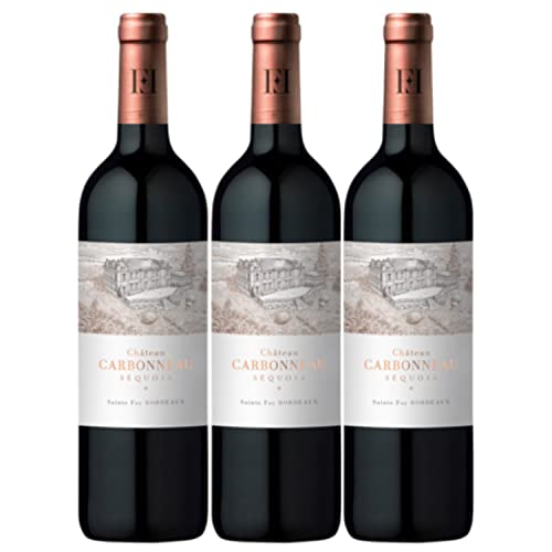 Château Carbonneau Sequoia Sainte Foy Côtes de Bordeaux AOC Rotwein Wein trocken Frankreich I Versanel Paket (3 x 0,75l) von Château Carbonneau