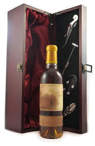 Chateau D' Yquem 1997 1er Cru Sauternes (Dessert wine) (1/2 bottle) in einer mit Seide ausgestatetten Geschenkbox, da zu 4 Weinaccessoires, 1 x 375ml von Chateau D' Yquem