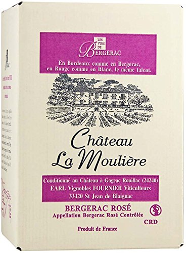 Château La Moulière 2023 Roséwein A.O.C. Bergerac Bag-in-Box Rosé trocken (5l) von Château La Moulière