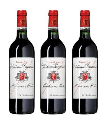 3x 0,75l - 2019er - Château Poujeaux - Cru Bourgeois Exceptionnel - Moulis-en-Médoc A.O.P. - Bordeaux - Frankreich - Rotwein trocken von Château Poujeaux