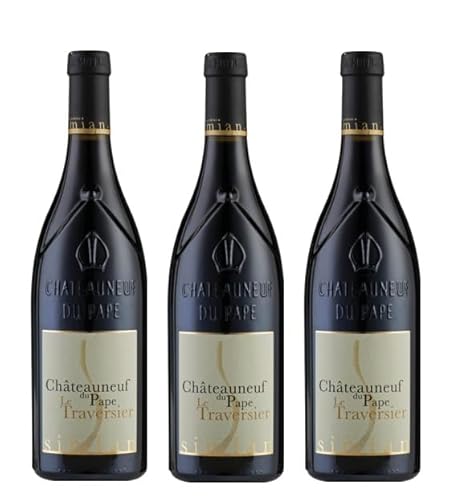 3x 0,75l - 2021er - Château Simian - Le Traversier - Châteauneuf-du-Pape A.O.P. - Frankreich - Rotwein trocken von Château Simian