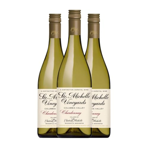 Château Ste. Michelle Retro Chardonnay 75 cl Weißwein (Karton mit 3 Flaschen von 75 cl) von Château Ste. Michelle