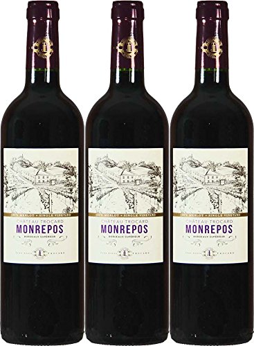 Château Trocard Monrepos 2019 Appellation Bordeaux Supérieur Contrôlée Bordeaux Rotwein trocken (3x0,75l) von Château Trocard Monrepos