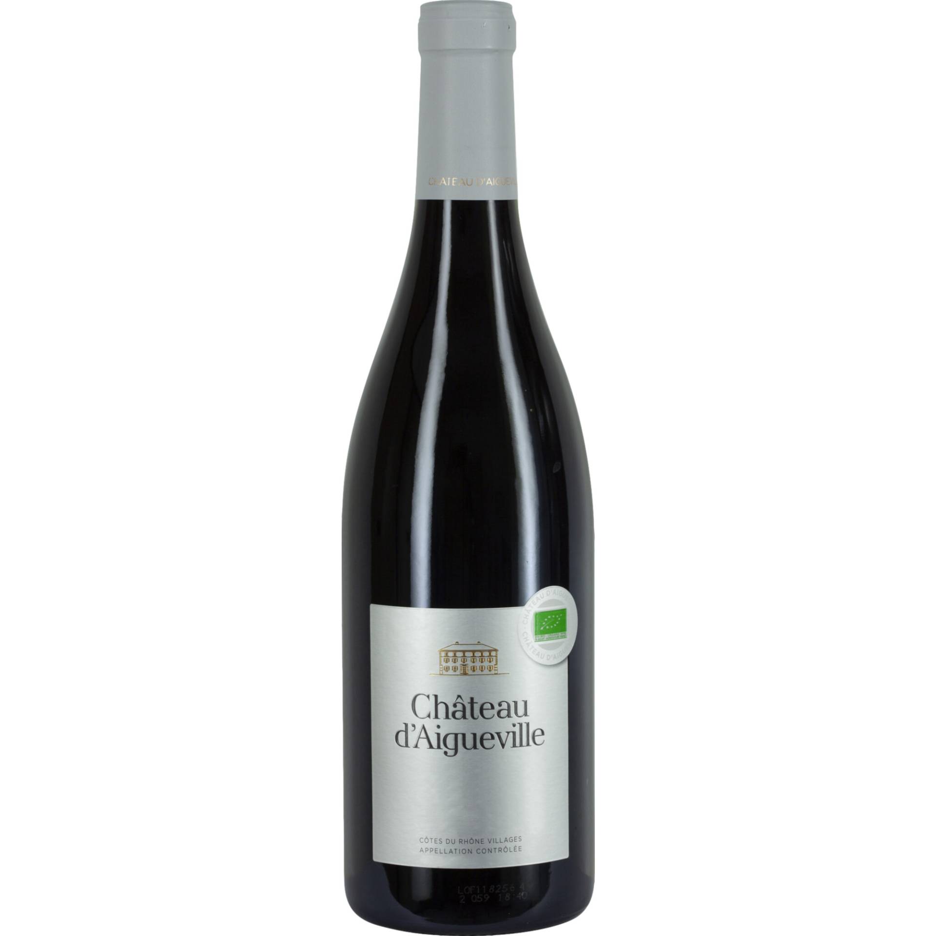 Château d'Aigueville Bio, Côtes du Rhône Villages AOC, Rhône, 2019, Rotwein von Château d'Aigueville SAS, 33 av. St. Joseph, B.P. 20, F - 84230 Châteauneuf-du Pape