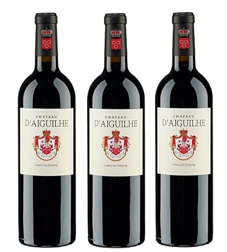 3x 0,75l - 2021er - Château d'Aiguilhe - Castillon Côtes de Bordeaux A.O.P. - Frankreich - Rotwein trocken von Château d'Aiguilhe