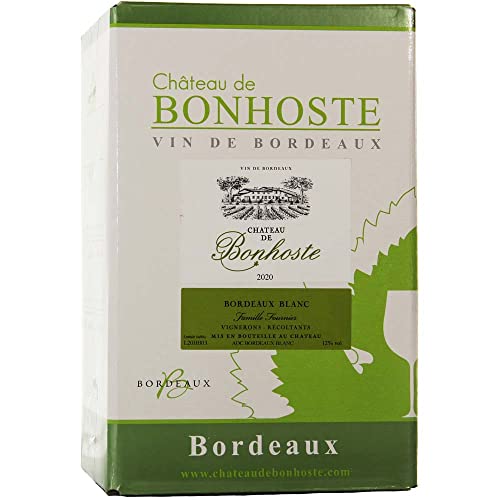 Château de Bonhoste 2023 AOC Bordeaux Blanc trockener Weißwein Bag in Box aus Frankreich (1 x 5l) von Château de Bonhoste