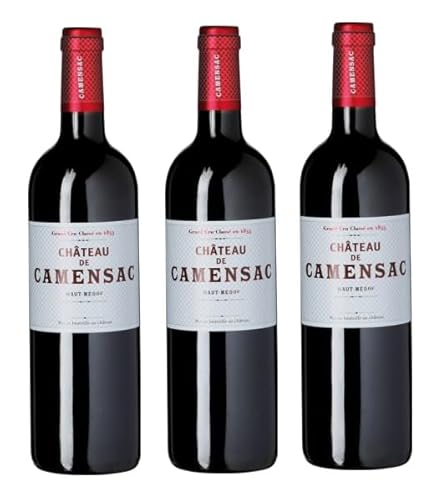 3x 0,75l - 2019er - Château de Camensac - 5ème Grand Cru Classé - Haut-Médoc A.O.P. - Bordeaux - Frankreich - Rotwein trocken von Château de Camensac