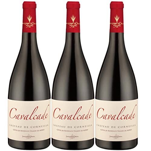 Château de Corneilla Cavalcade Rouge Côtes du Roussillon Les Aspres Rotwein trocken AOP (3 Flaschen) von Château de Corneilla