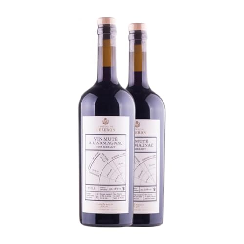 Château de Leberon Vin Muté a l'Armagnac Merlot Bas Armagnac 75 cl Verstärkter Wein (Karton mit 2 Flaschen von 75 cl) von Château de Leberon